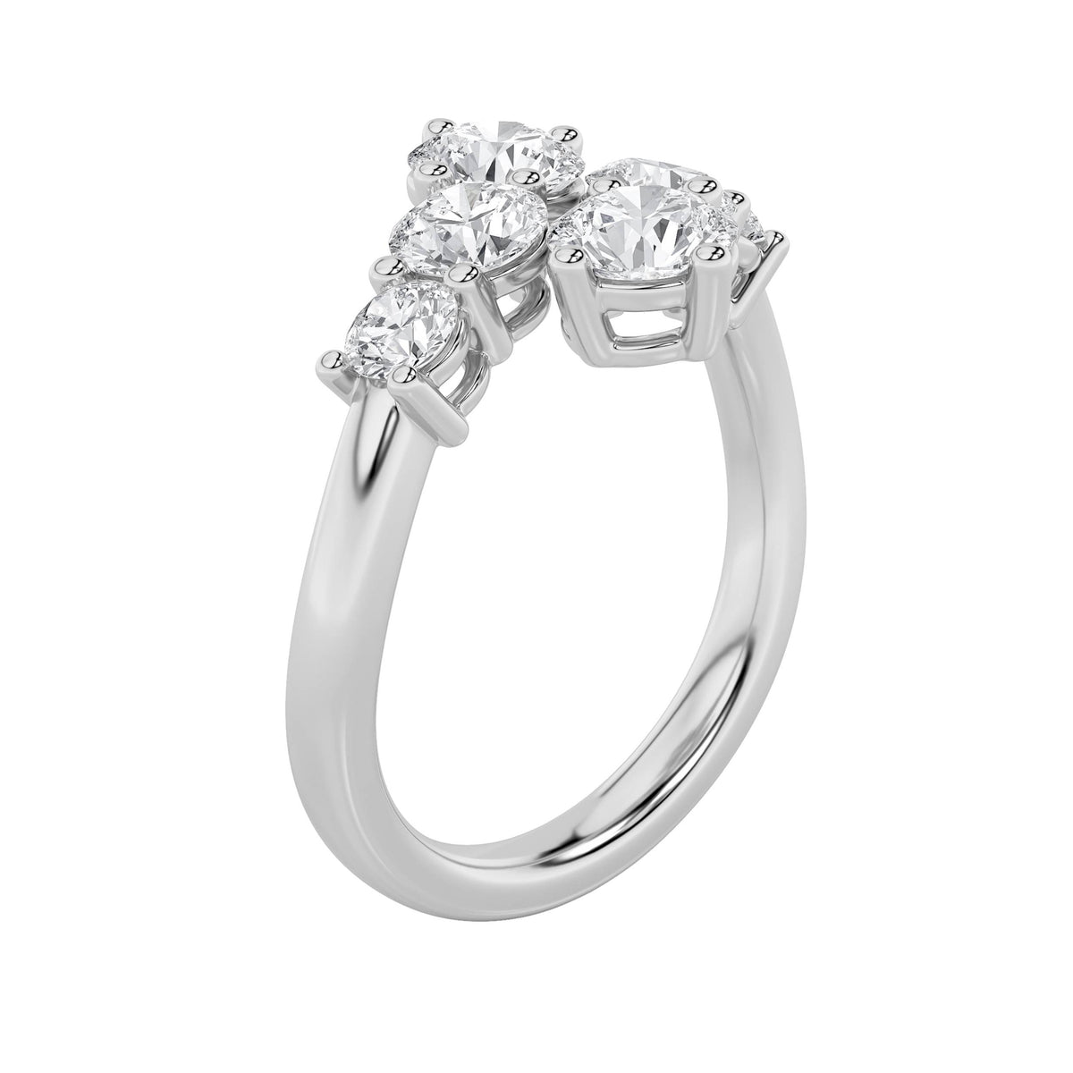 2Cttw Round Shaped Lab Grown Diamond (F/VS) ThreeStone Ring in 14K Gold