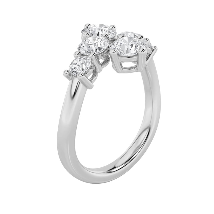 2Cttw Round Shaped Lab Grown Diamond (F/VS) ThreeStone Ring in 14K Gold