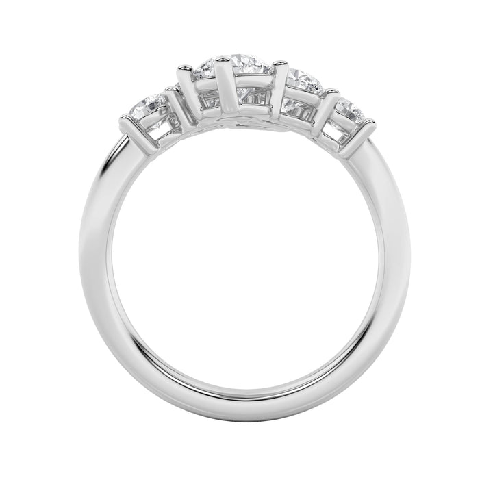 2Cttw Round Shaped Lab Grown Diamond (F/VS) ThreeStone Ring in 14K Gold