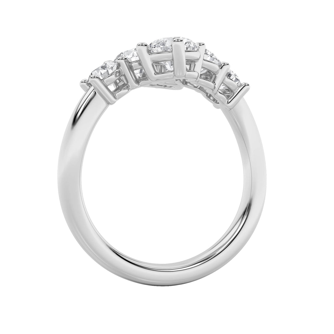2Cttw Round Shaped Lab Grown Diamond (F/VS) ThreeStone Ring in 14K Gold