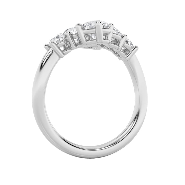 2Cttw Round Shaped Lab Grown Diamond (F/VS) ThreeStone Ring in 14K Gold