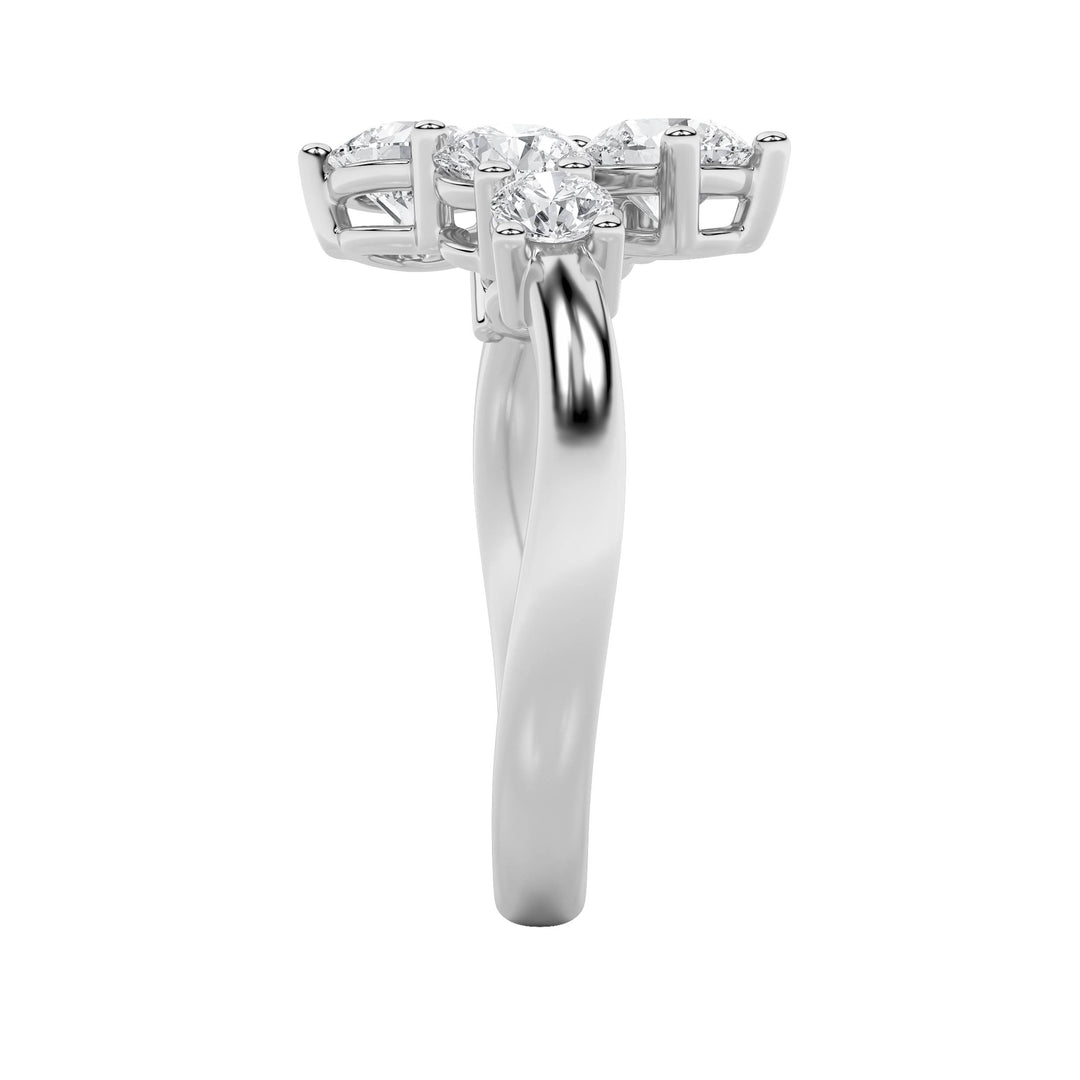 2Cttw Round Shaped Lab Grown Diamond (F/VS) ThreeStone Ring in 14K Gold