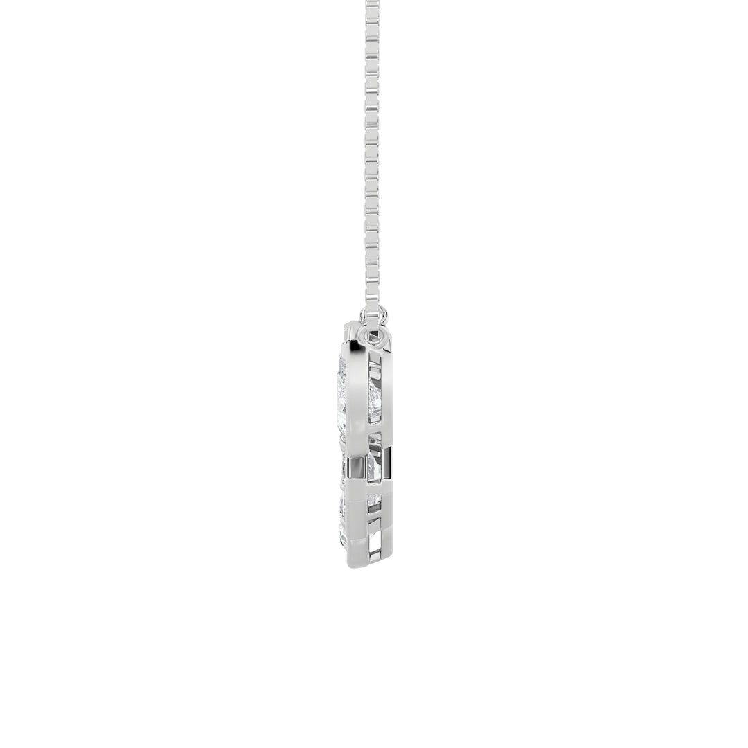 2.5Cttw Oval Shaped Lab Grown Diamond (F/VS) FiveStone Necklace in 14K Gold