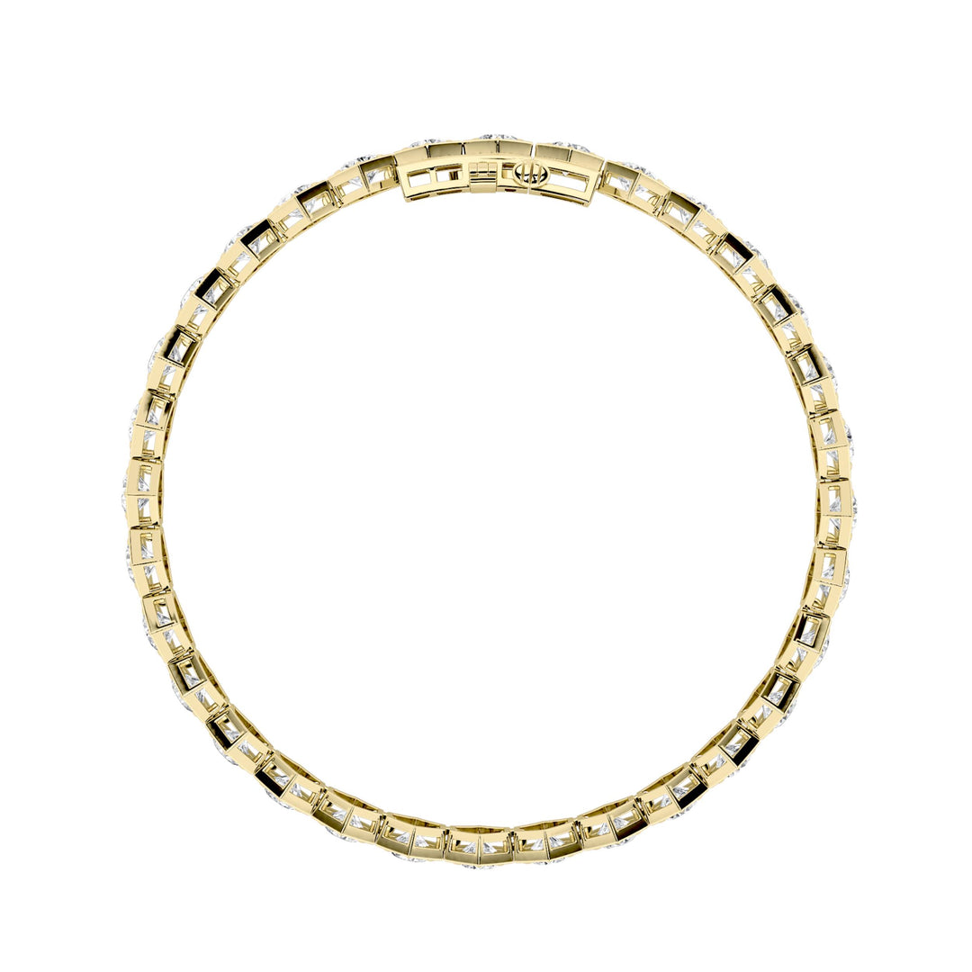 10Cttw Round Shaped Lab Grown Diamond (F/VS) Bracelet in 14K Gold