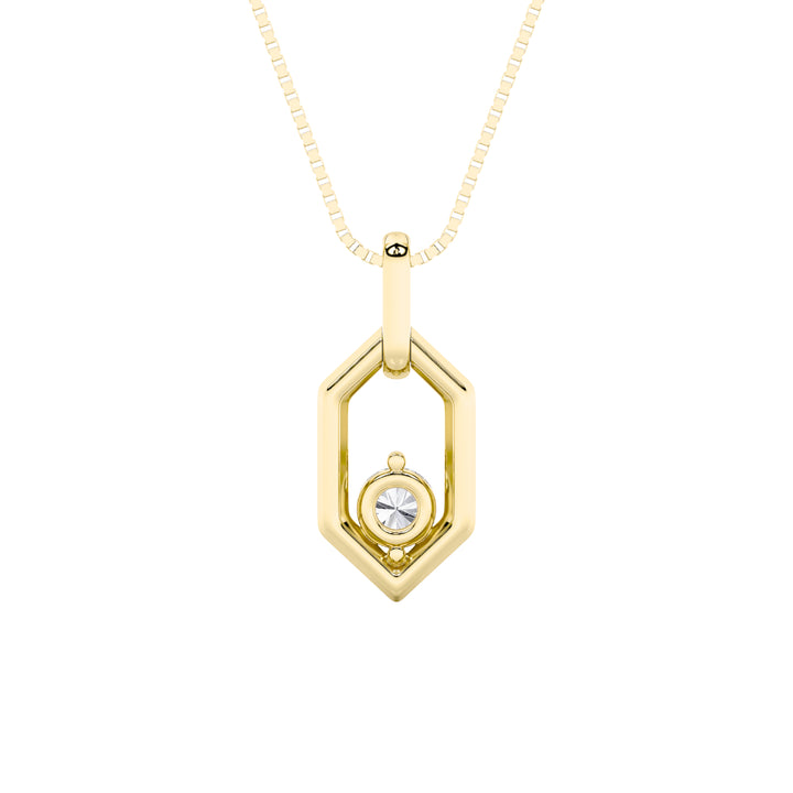 0.25Cttw Round Shaped Lab Grown Diamond (F/VS) Fancy Pendant in 14K Yellow Gold