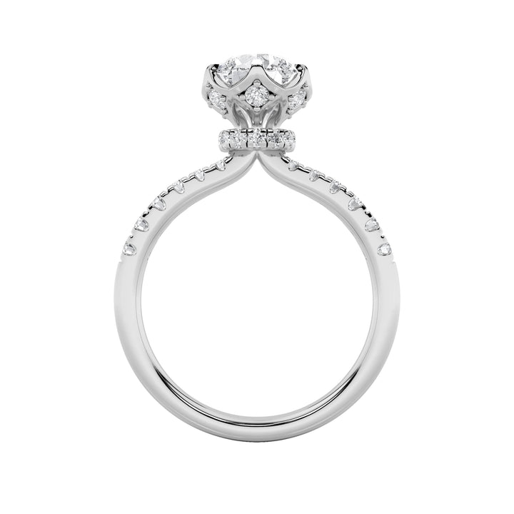 2Cttw Round Shaped Lab Grown Diamond (F/VS) Solitaire Engagement Ring in 14K Gold