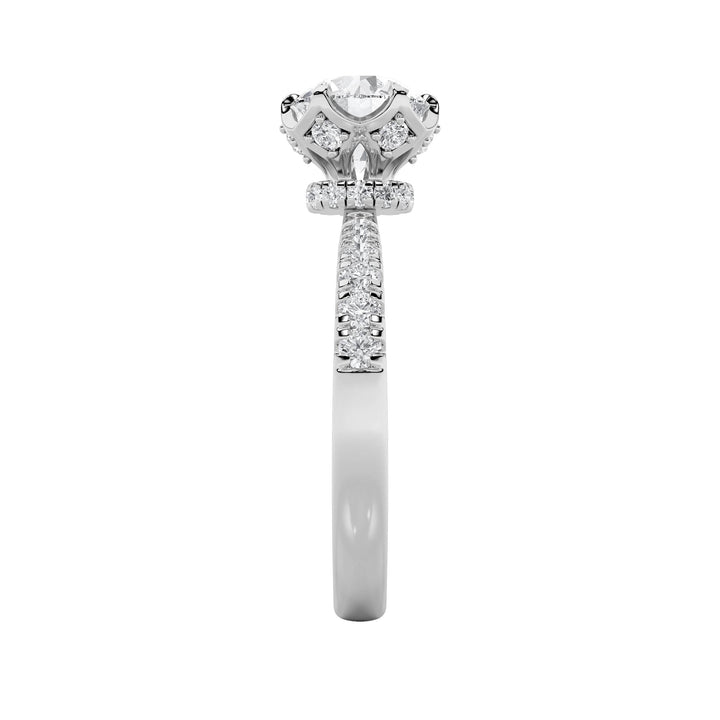 2Cttw Round Shaped Lab Grown Diamond (F/VS) Solitaire Engagement Ring in 14K Gold