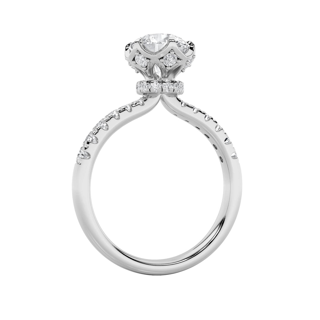 2Cttw Round Shaped Lab Grown Diamond (F/VS) Solitaire Engagement Ring in 14K Gold