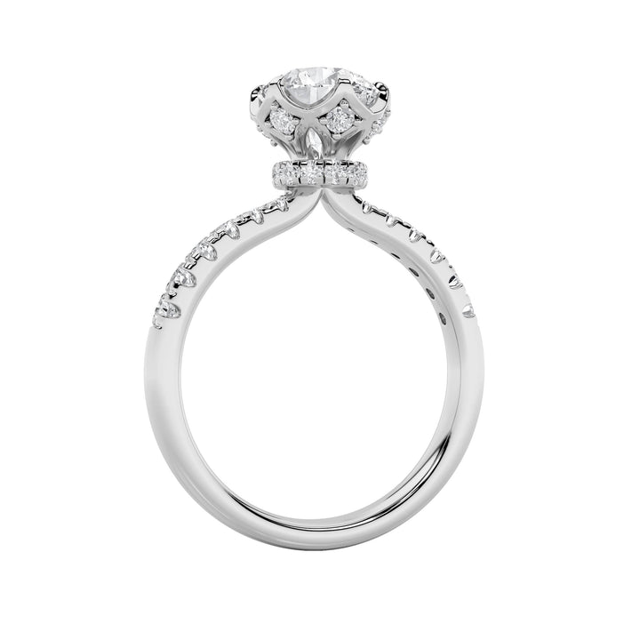 2Cttw Round Shaped Lab Grown Diamond (F/VS) Solitaire Engagement Ring in 14K Gold
