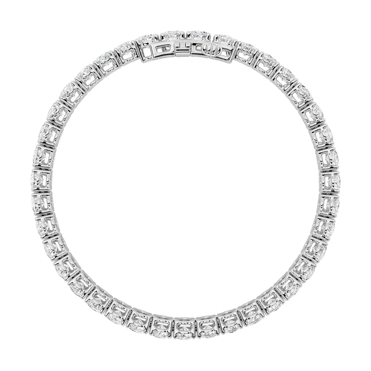 15Cttw Oval Shaped Lab Grown Diamond North South Bracelet in 14K Gold (F/VS)