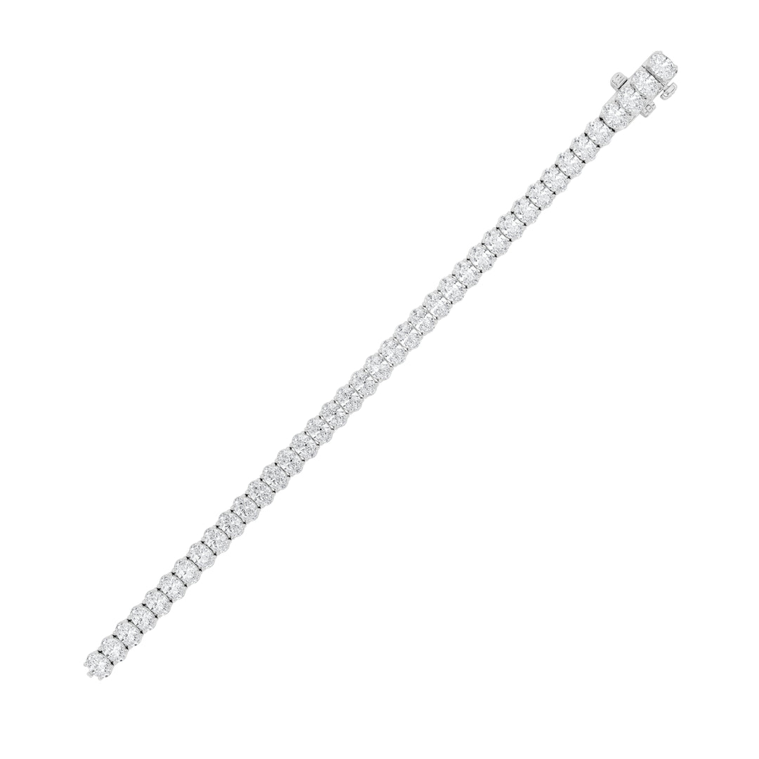 15Cttw Oval Shaped Lab Grown Diamond North South Bracelet in 14K Gold (F/VS)