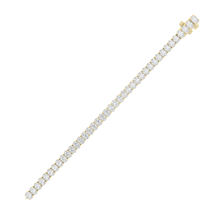 15Cttw Oval Shaped Lab Grown Diamond North South Bracelet in 14K Gold (F/VS)
