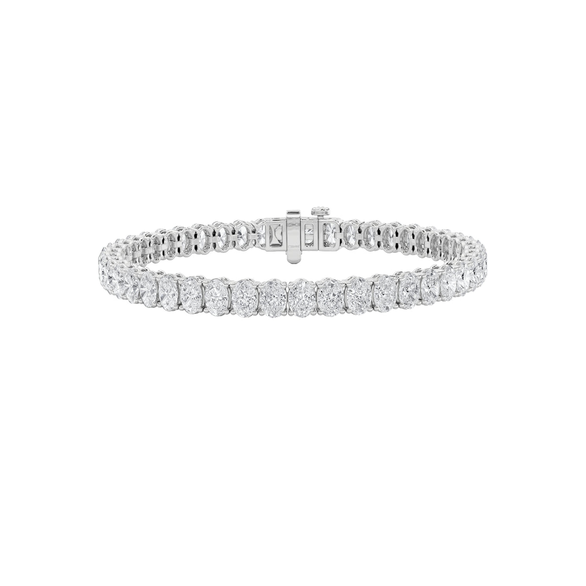 8.25Cttw Oval Shaped Lab Grown Diamond North South Bracelet in 14K Gold (F/VS)