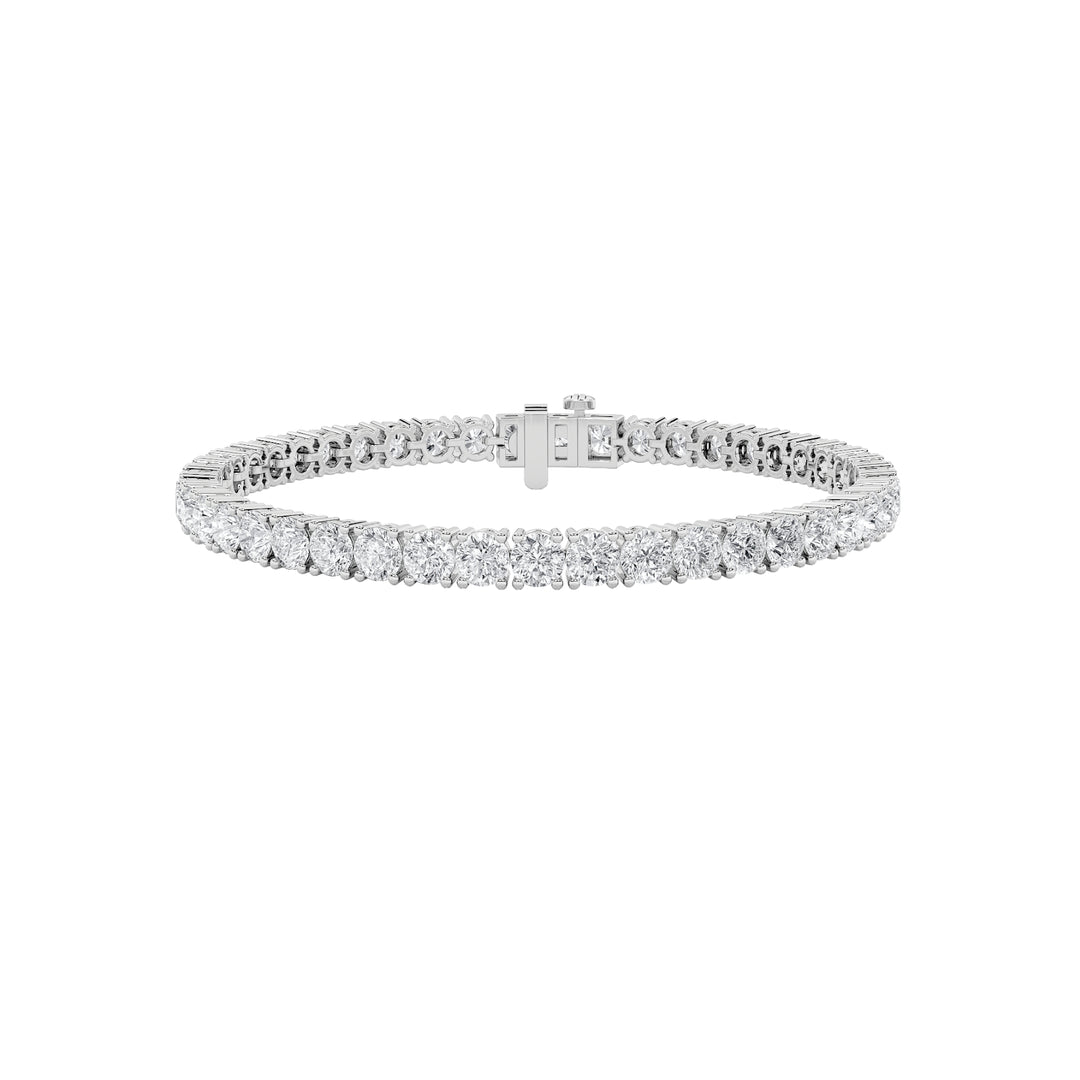 10Cttw Round Shaped Lab Grown Diamond Tennis Bracelet in 14K Gold (F/VS)