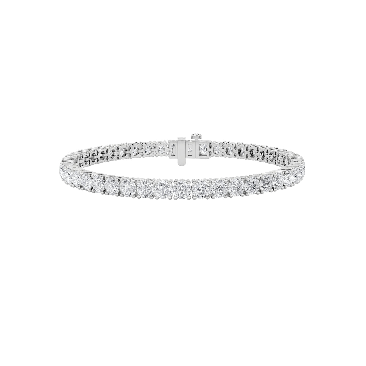 10Cttw Round Shaped Lab Grown Diamond Tennis Bracelet in 14K Gold (F/VS)