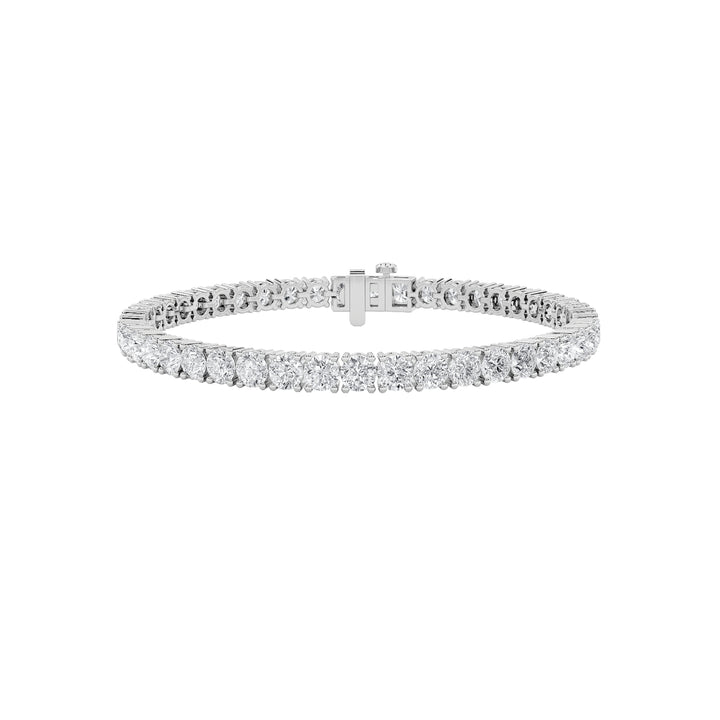 10Cttw Round Shaped Lab Grown Diamond Tennis Bracelet in 14K Gold (F/VS)