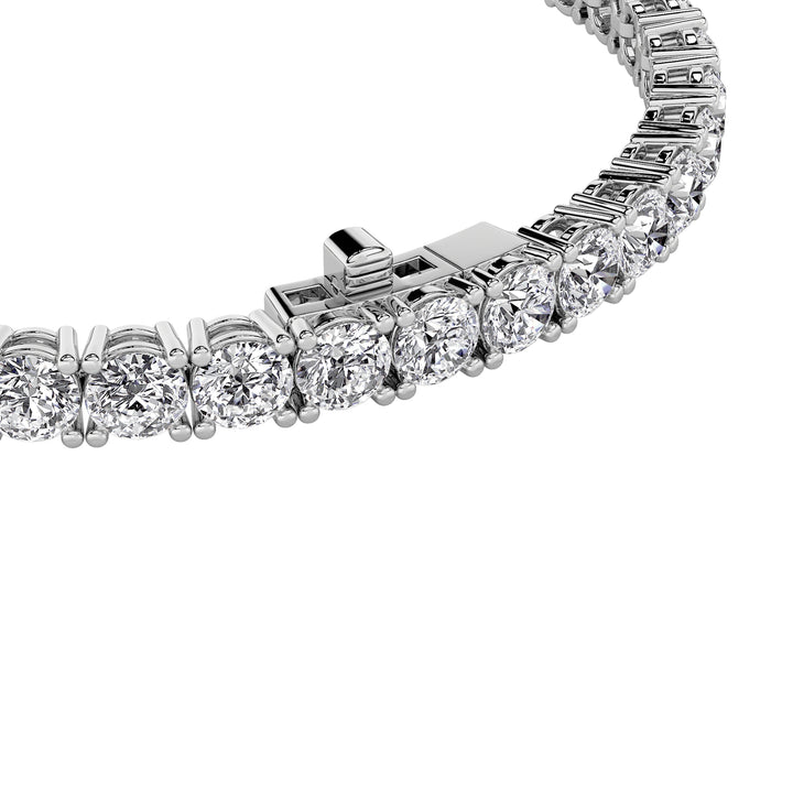 10Cttw Round Shaped Lab Grown Diamond Tennis Bracelet in 14K Gold (F/VS)