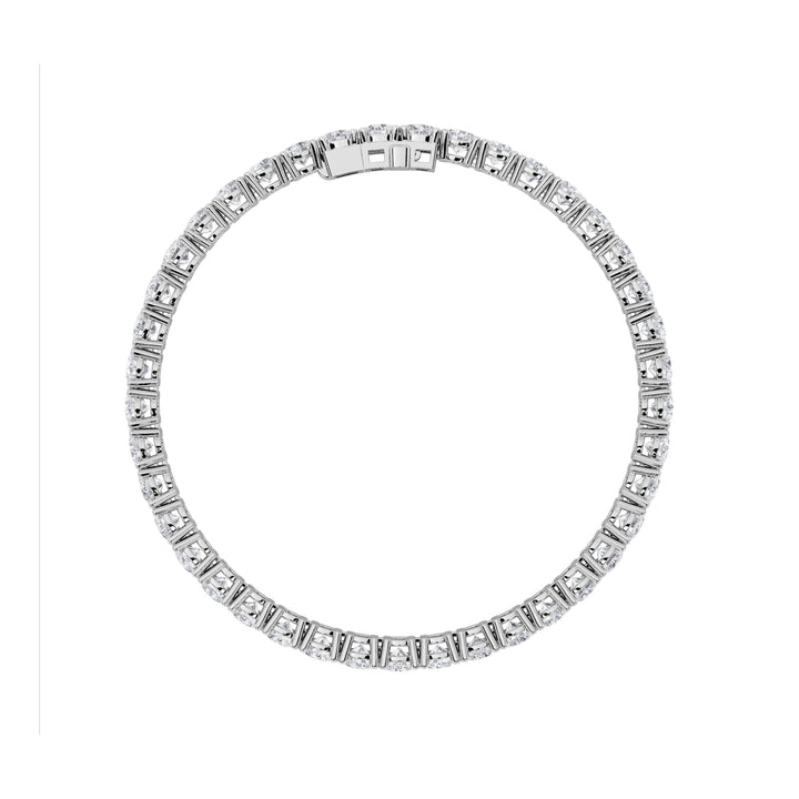 12Cttw Round Shaped Lab Grown Diamond Tennis Bracelet in 14K Gold (F/VS)
