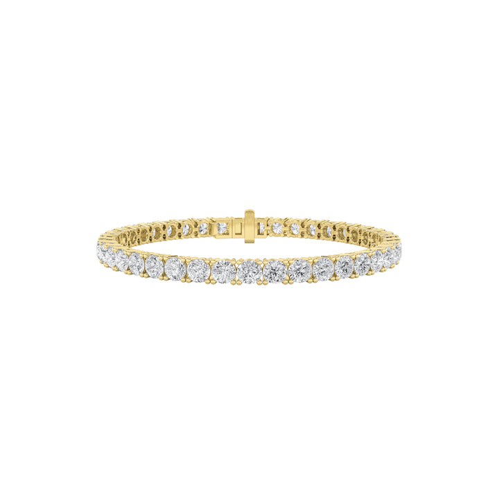 12Cttw Round Shaped Lab Grown Diamond Tennis Bracelet in 14K Gold (F/VS)