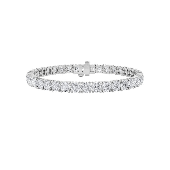 15Cttw Round Shaped Lab Grown Diamond Tennis Bracelet in 14K Gold (F/VS)
