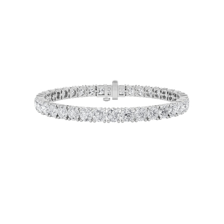 15Cttw Round Shaped Lab Grown Diamond Tennis Bracelet in 14K Gold (F/VS)