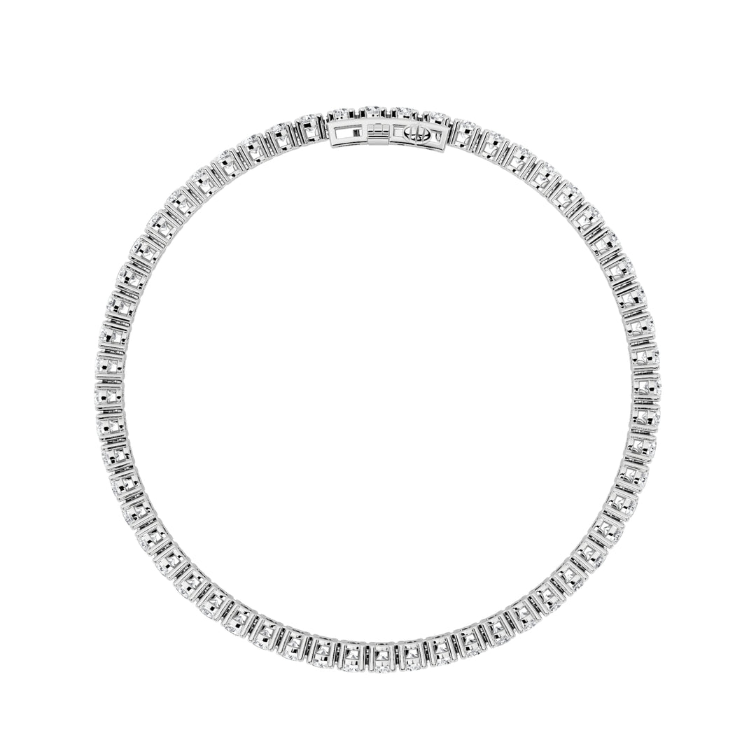 5Cttw Round Shaped Lab Grown Diamond Tennis Bracelet in 14K Gold (F/VS)