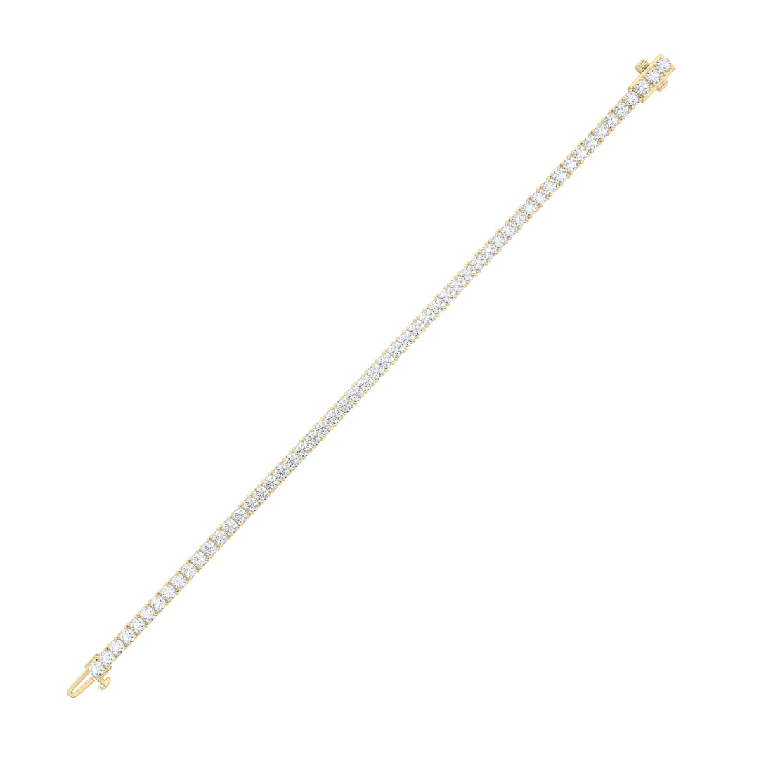5Cttw Round Shaped Lab Grown Diamond Tennis Bracelet in 14K Gold (F/VS)