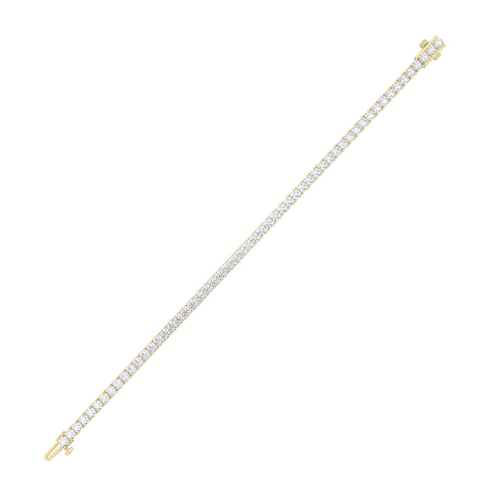 5Cttw Round Shaped Lab Grown Diamond Tennis Bracelet in 14K Gold (F/VS)
