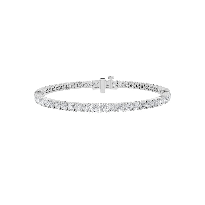 6Cttw Round Shaped Lab Grown Diamond Tennis Bracelet in 14K Gold (F/VS)