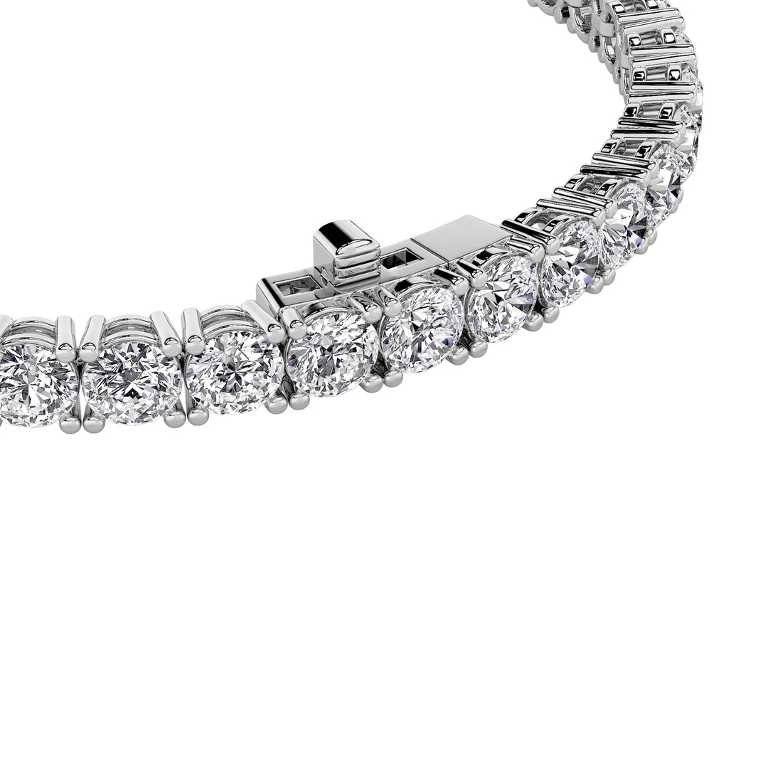 7Cttw Round Shaped Lab Grown Diamond Tennis Bracelet in 14K Gold (F/VS)