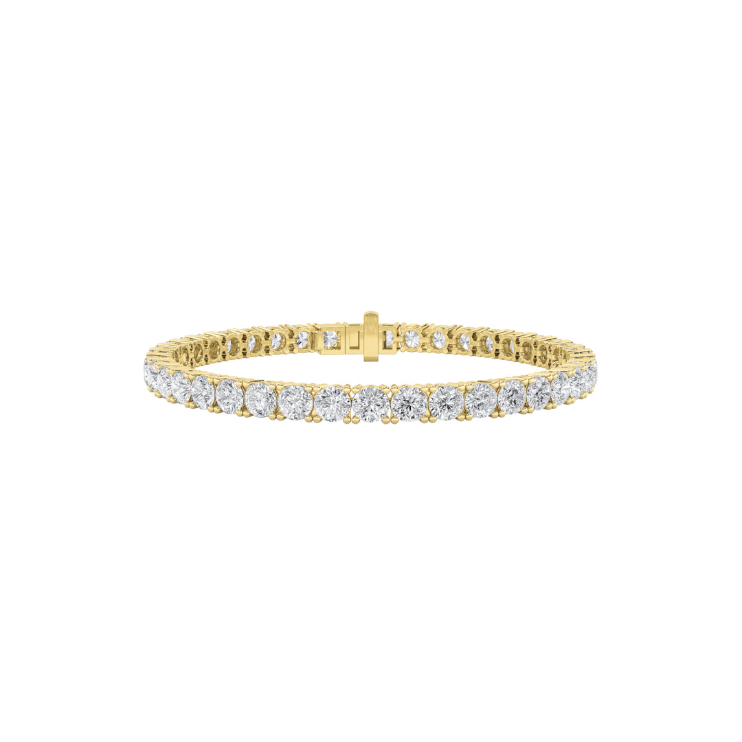 7Cttw Round Shaped Lab Grown Diamond Tennis Bracelet in 14K Gold (F/VS)