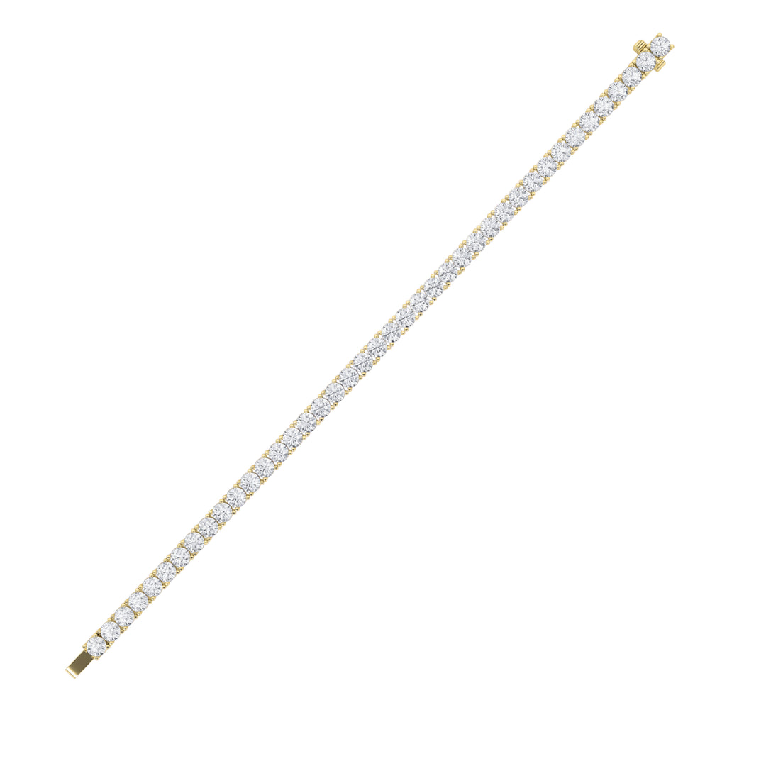 7Cttw Round Shaped Lab Grown Diamond Tennis Bracelet in 14K Gold (F/VS)