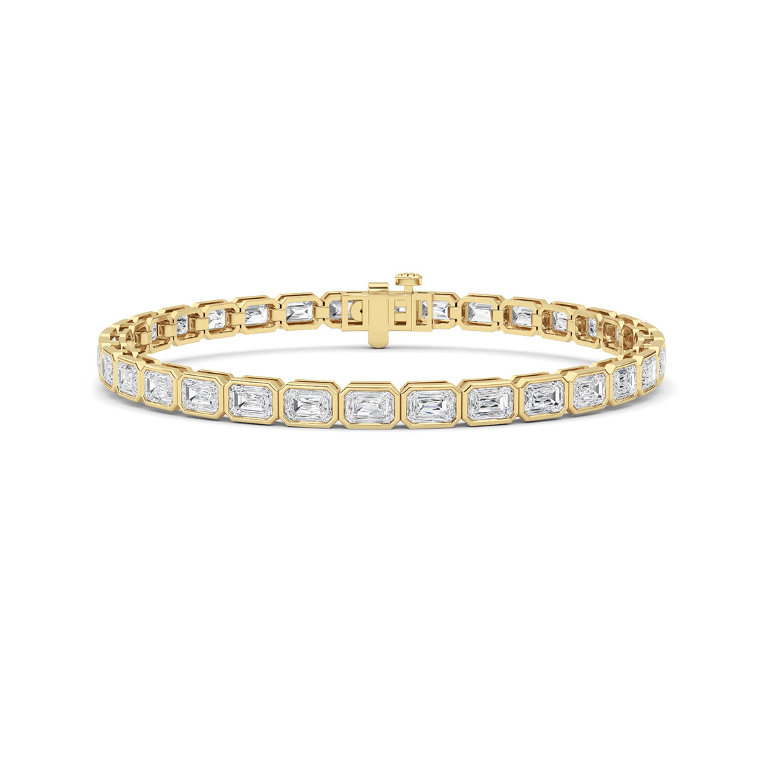 10cttw Emerald Lab Grown Diamond (F/VS ) Braceletin 14K Gold