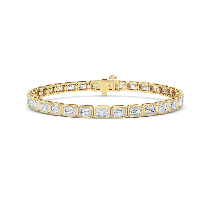 10cttw Emerald Lab Grown Diamond (F/VS ) Braceletin 14K Gold