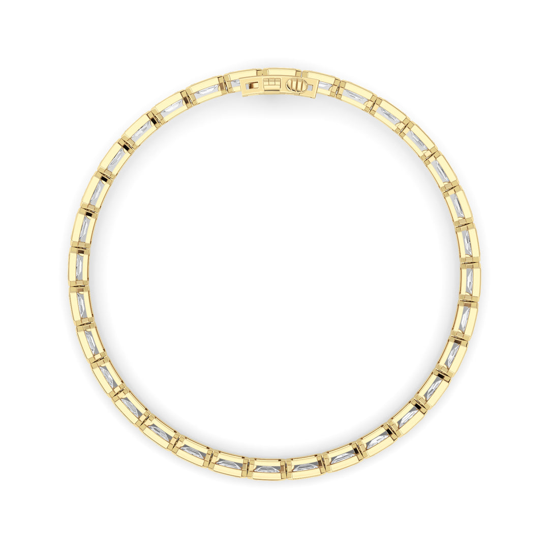 10cttw Emerald Lab Grown Diamond (F/VS ) Braceletin 14K Gold