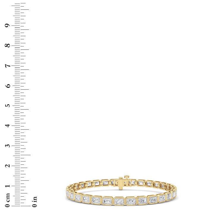 10cttw Emerald Lab Grown Diamond (F/VS ) Braceletin 14K Gold