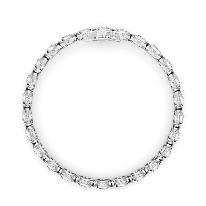 15Cttw Round Lab Grown Diamond (F/VS ) Bezel Set Bracelet in 14K Gold