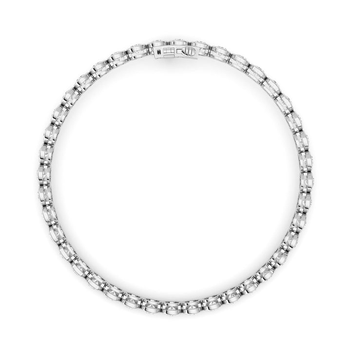 5Cttw Round Lab Grown Diamond (F/VS ) Bezel Set Bracelet in 14K Gold