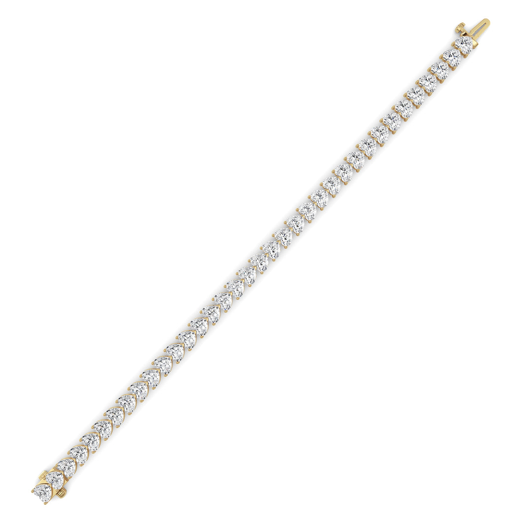 18Cttw Heart Lab Grown Diamond (F/VS ) Bracelet Bracelet in 14K Gold