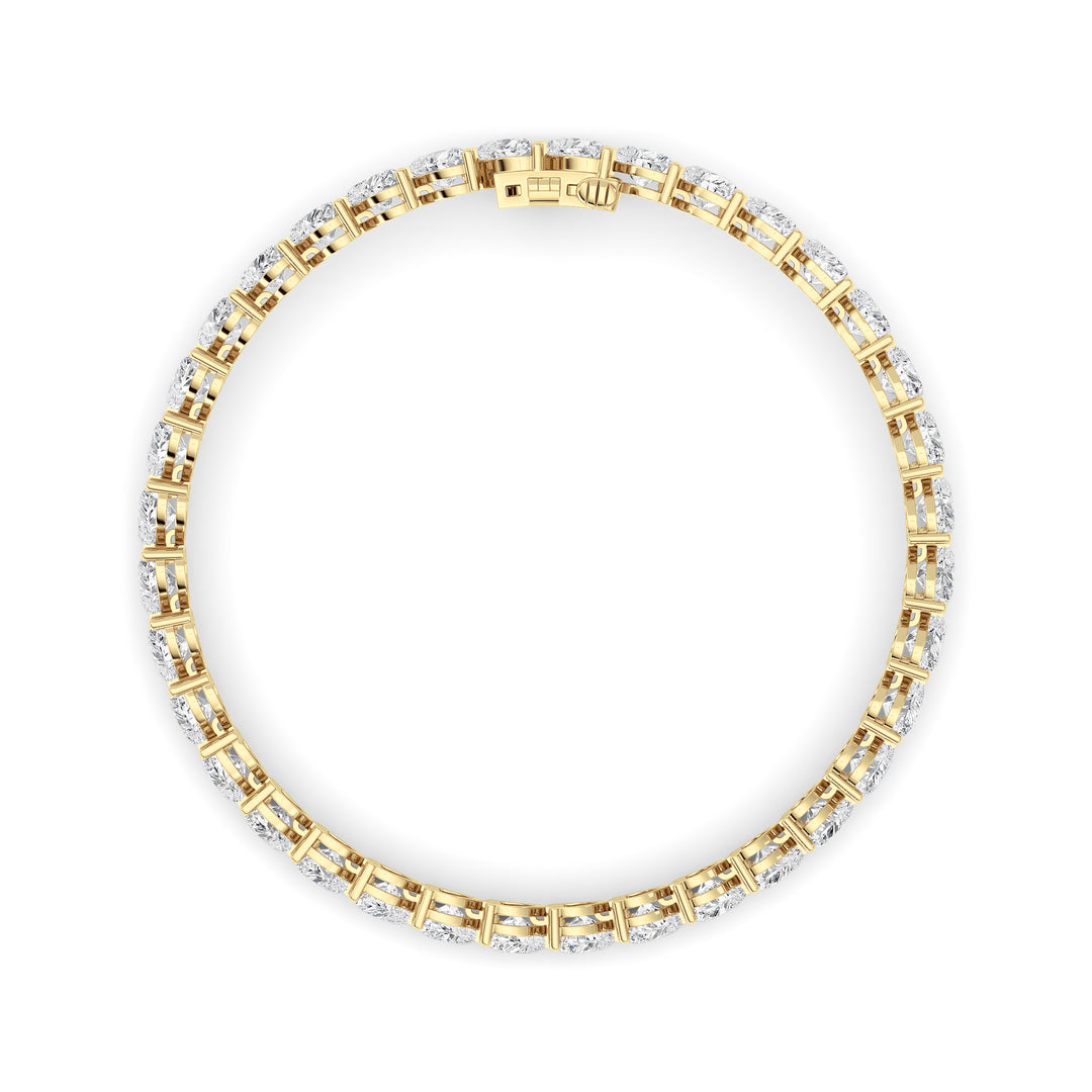 18Cttw Heart Lab Grown Diamond (F/VS ) Bracelet Bracelet in 14K Gold