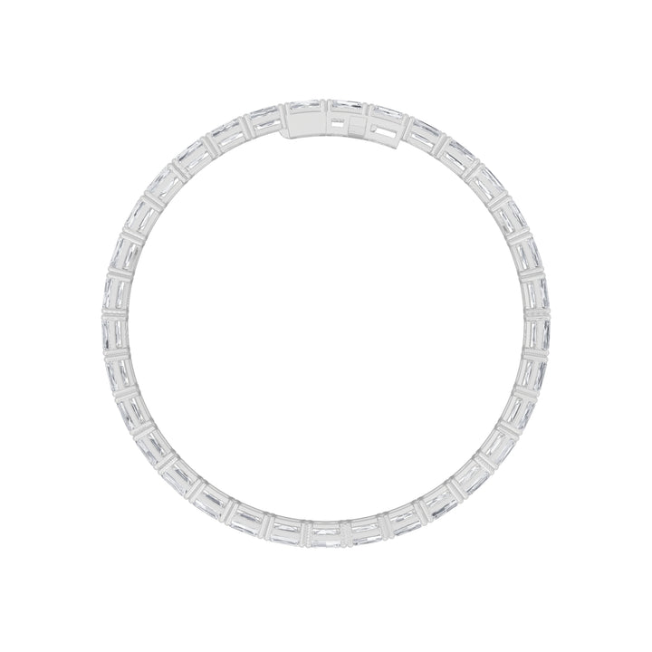 5Cttw Radiant Shaped Lab Grown Diamond (F/VS) East West Line Bracelet in 14K Gold