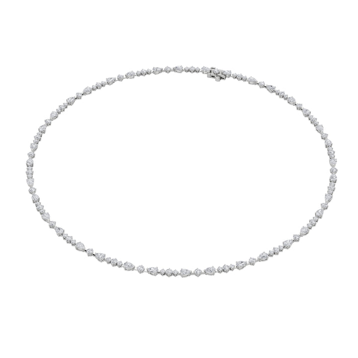 12Cttw Pear Shaped Lab Grown Diamond (F/VS) Fashion Necklace in 14K Gold