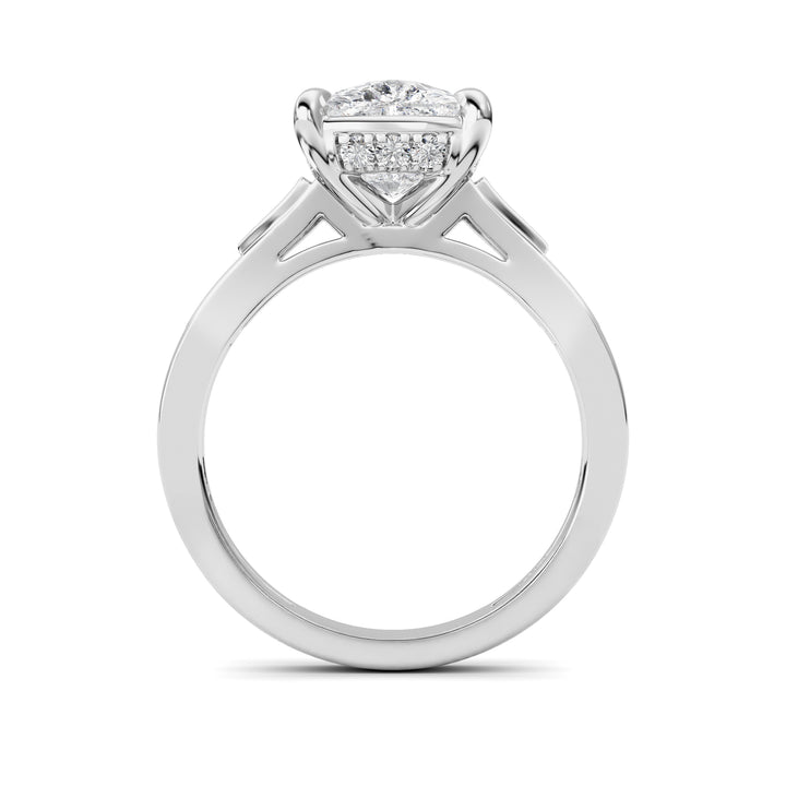 3.25Cttw ELongated Cushion Lab Grown Diamond (F/VS )Ring in 14K Gold
