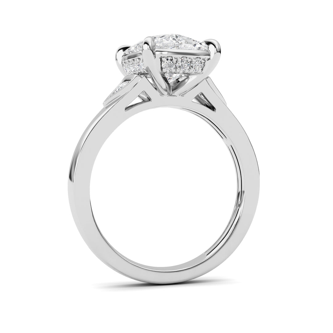 3.25Cttw ELongated Cushion Lab Grown Diamond (F/VS )Ring in 14K Gold