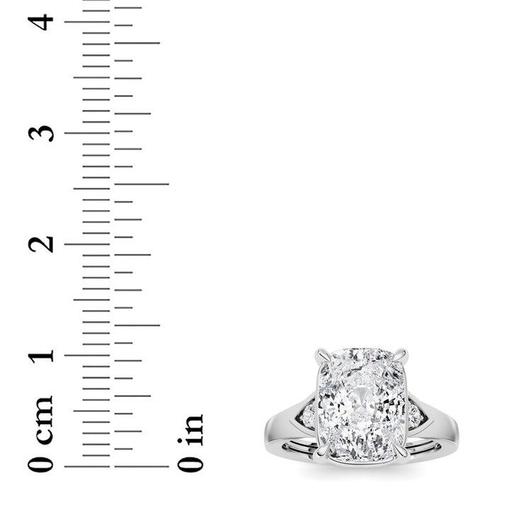 3.25Cttw ELongated Cushion Lab Grown Diamond (F/VS )Ring in 14K Gold