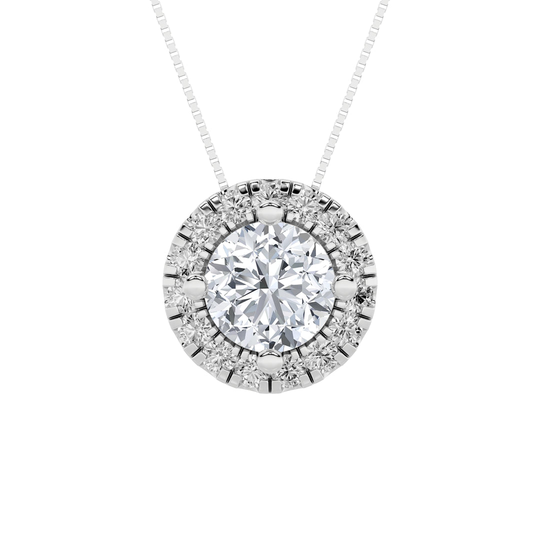 1.25Cttw Round Shaped Lab Grown Diamond (F/VS) Pendant in 14K Gold