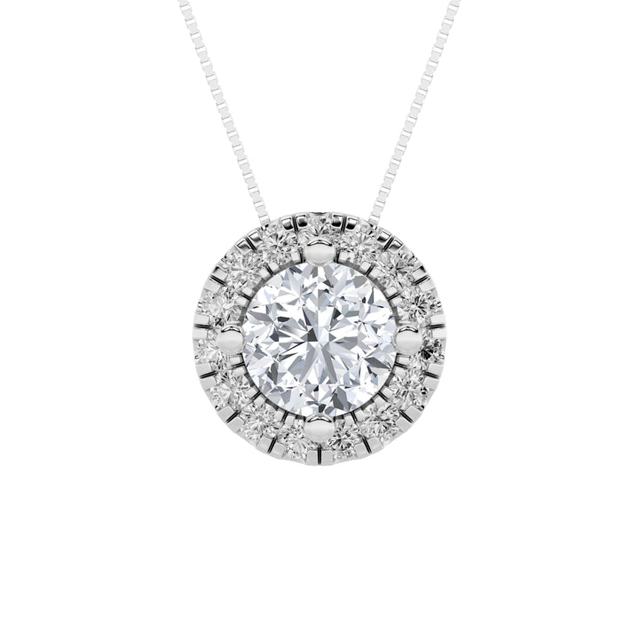 1.25Cttw Round Shaped Lab Grown Diamond (F/VS) Pendant in 14K Gold