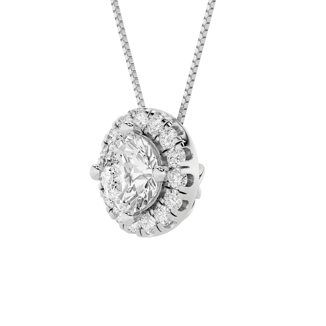1.25Cttw Round Shaped Lab Grown Diamond (F/VS) Pendant in 14K Gold