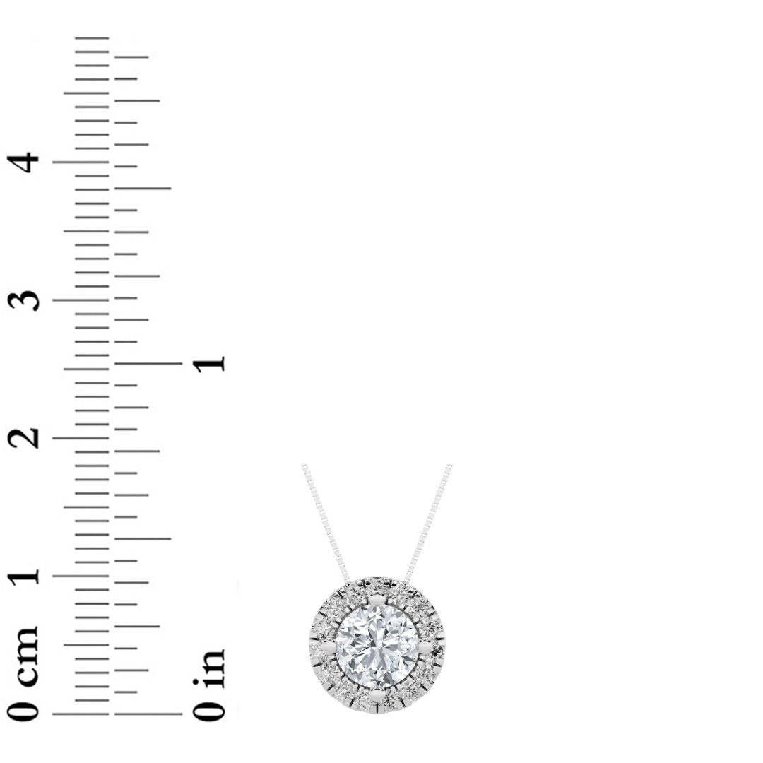 1.25Cttw Round Shaped Lab Grown Diamond (F/VS) Pendant in 14K Gold