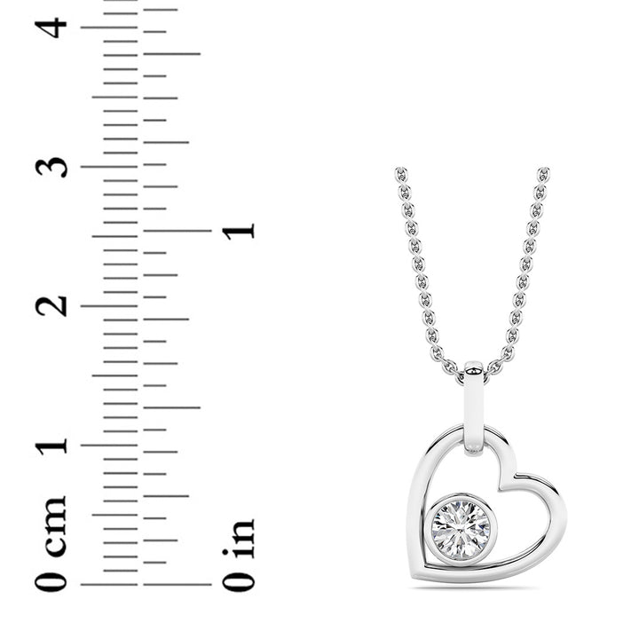 0.33Cttw Round Lab Grown Diamond (F/VS ) Heart Pendant in 14K Gold